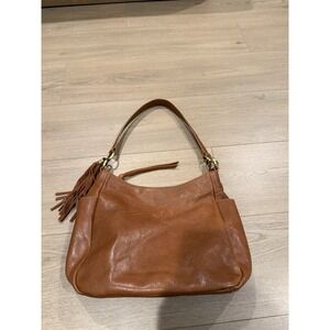 ecotorie‎ bleu purse brown leather hobo tassel Bohemian Minimalist